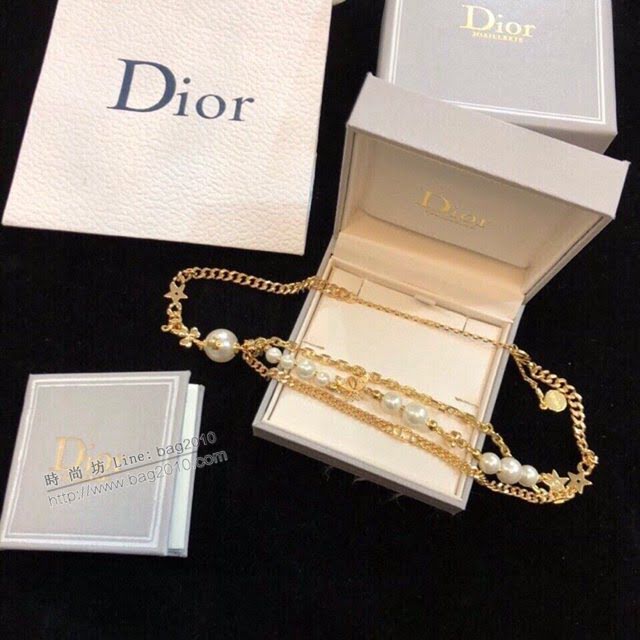 Dior飾品 迪奧經典熱銷款珍珠鏈條項鏈  zgd1420